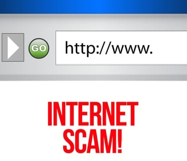 internet browser with an internet scam