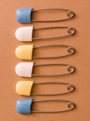 Six diaper pins