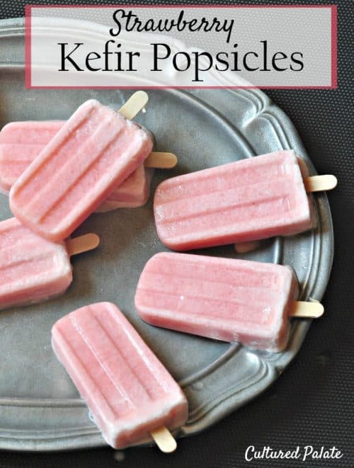 Healthy Kefir Popsicles shown on tray