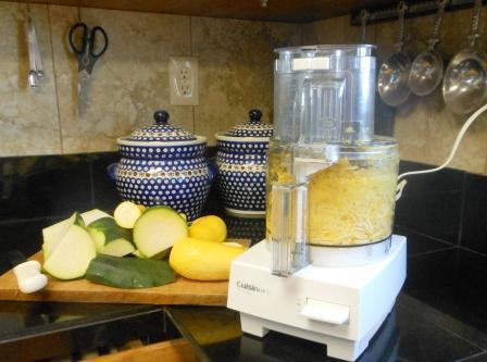 How to Freeze Squash - Freezing squash shown using a food processor