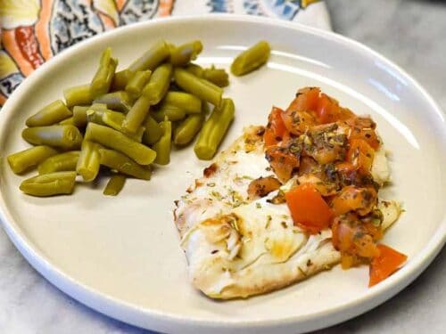 Tomato Basil Grilled Fish