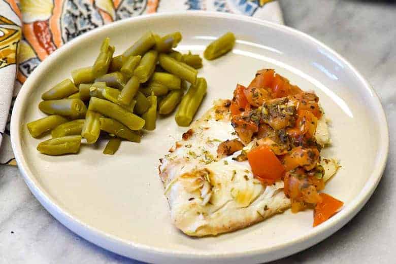 Tomato Basil Grilled Fish