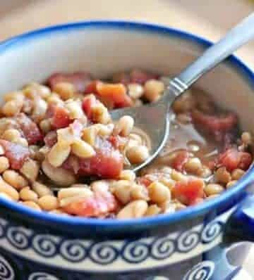 Homemade Baked Bean Recipe - GAPS legal baked beans in bowl