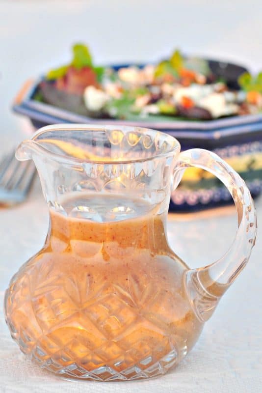 Vinaigrette Dressing shown in crystal pitcher