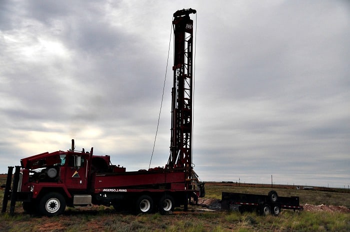 drilling rig set up and drilling