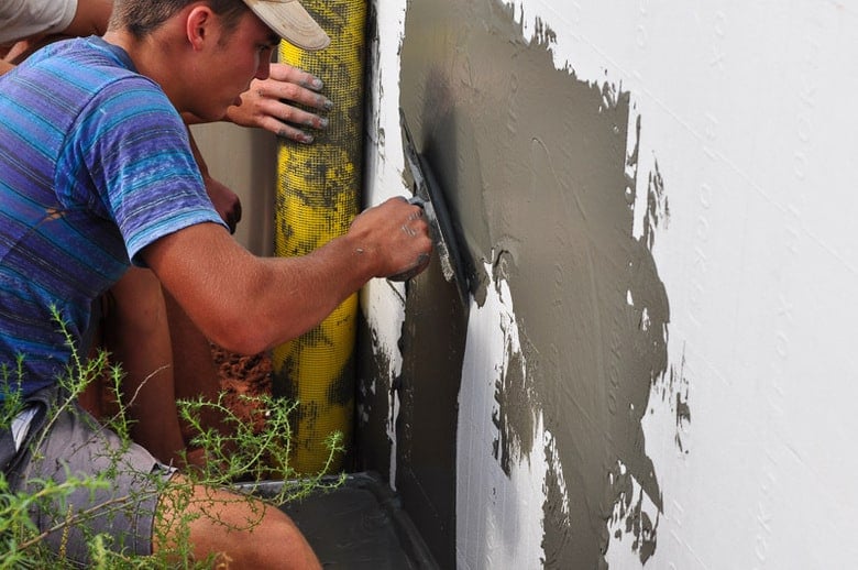 Applying EIFS to ICF Blocks