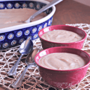 Boiled Custard Recipe shown made and served in bowls on a table