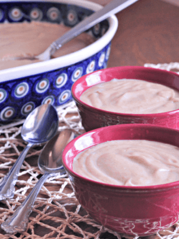 Boiled Custard Recipe shown made and served in bowls on a table