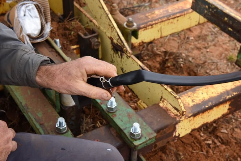 Preparation for Planting Grapevines - Wire Tie Finished