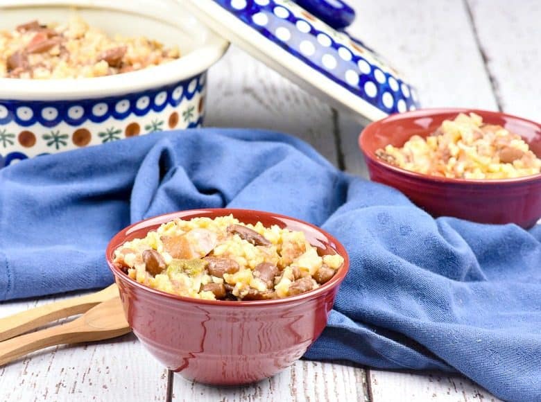 Spicy Red Beans and Rice Recipe shown on table