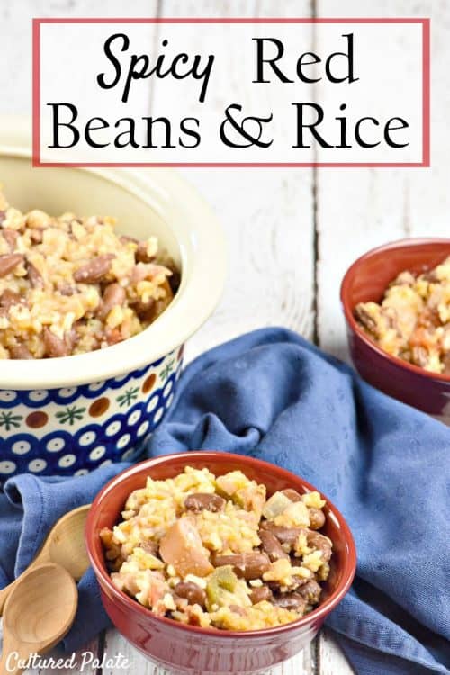 Spicy Red Beans and Rice Recipe shown on table served