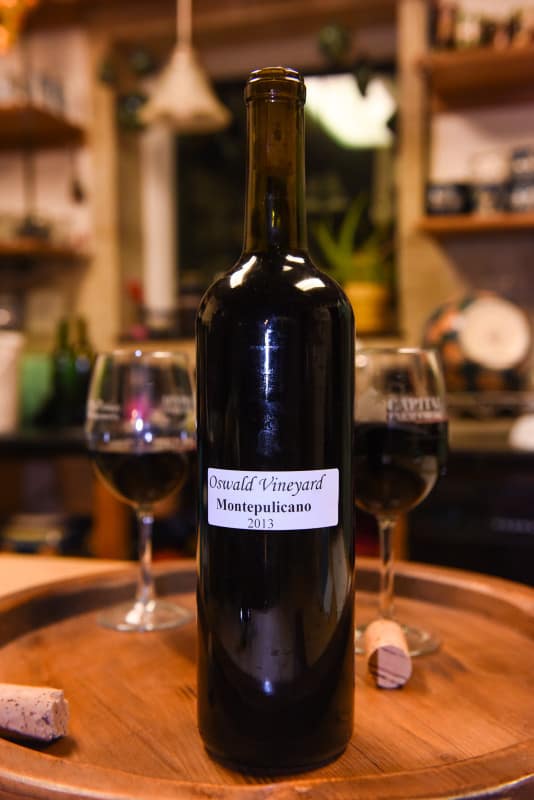 Bottling Montepulciano Wine - Labeled 