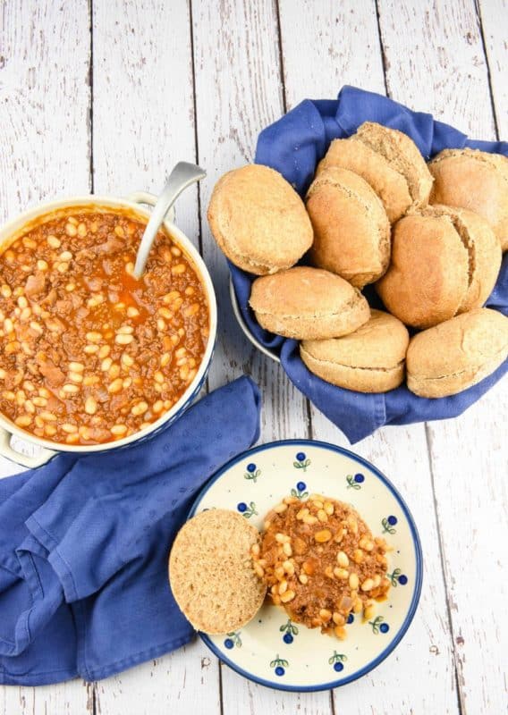 ingredients shown for making easy sloppy joes recipe