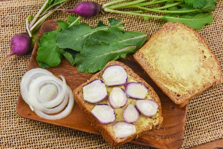Gourmet Radish Sandwich with Butter Cultured Palate