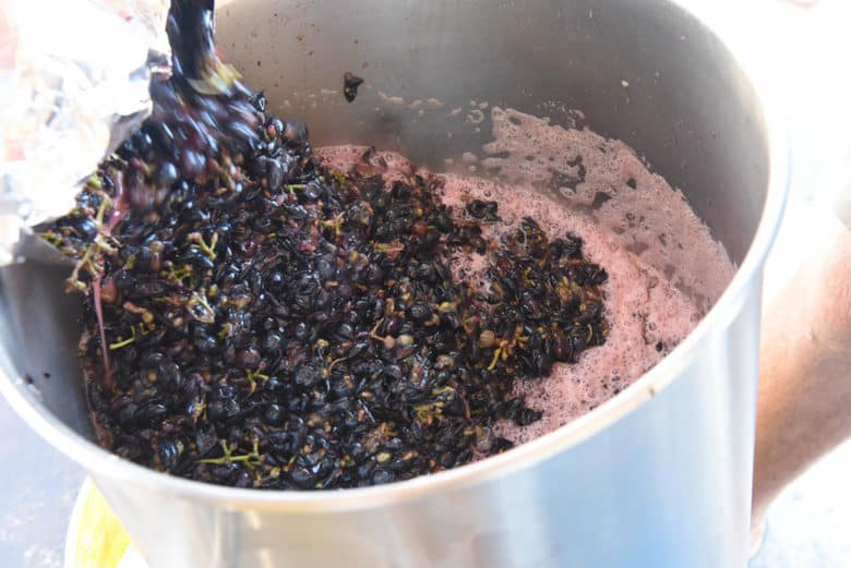 Making Wine - Crushing Grapes