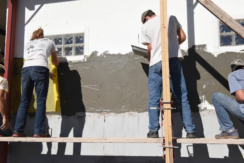 Applying EIFS on ICF Blocks