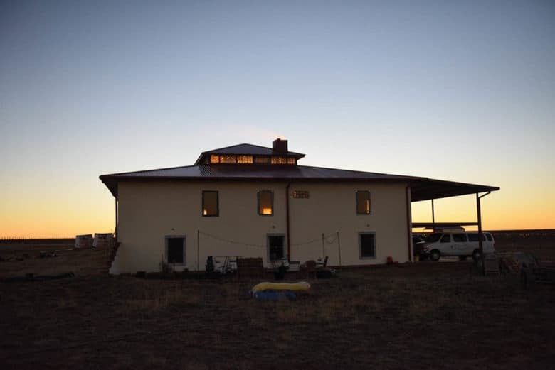 ICF house during sunset