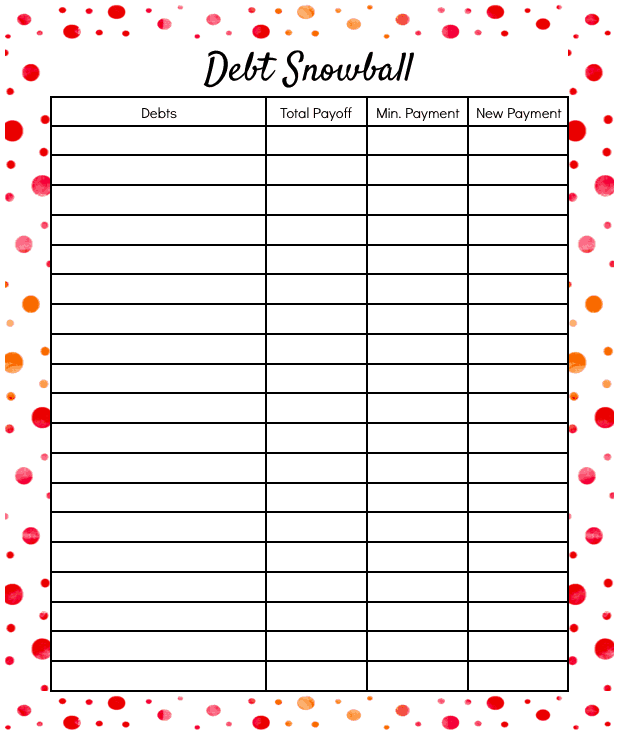 debt-snowball-payoff-debt-snowball-method-dave-ramsey-debt-sheet