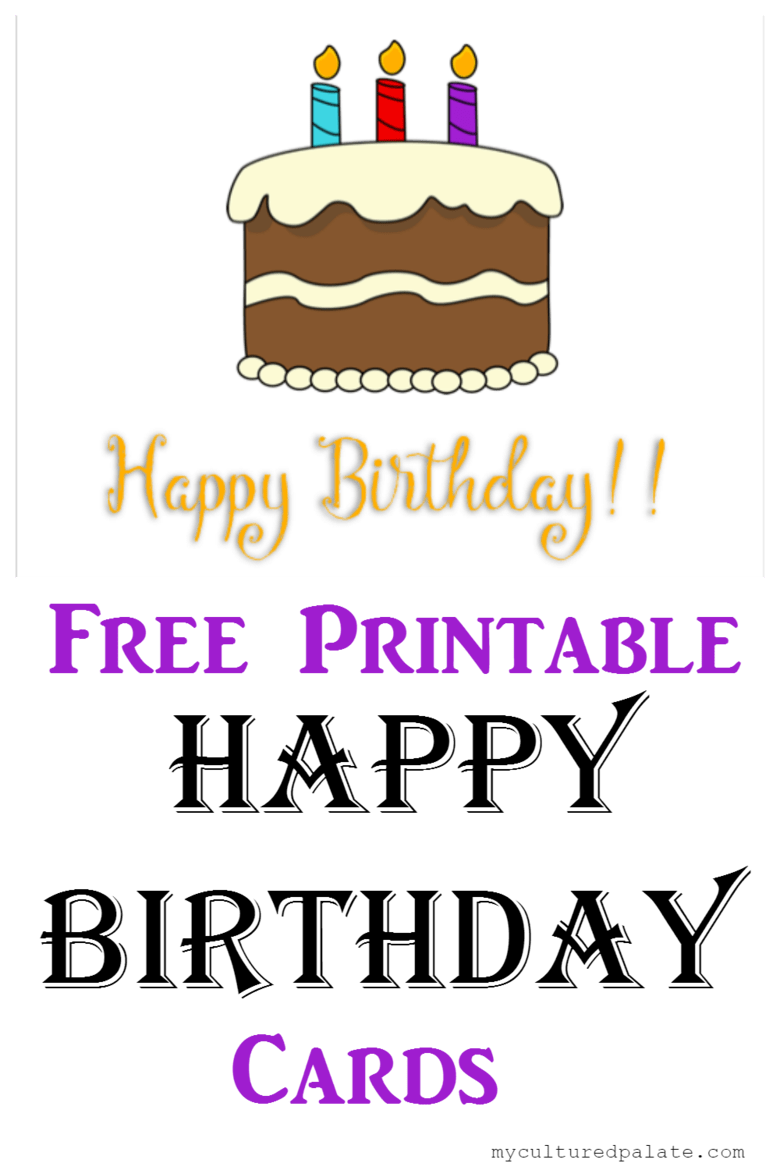 40 Free Birthday Card Templates Templatelab Free Printable Happy 