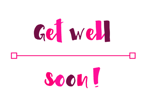 Free Printable Get Well Cards - Pink Letters
