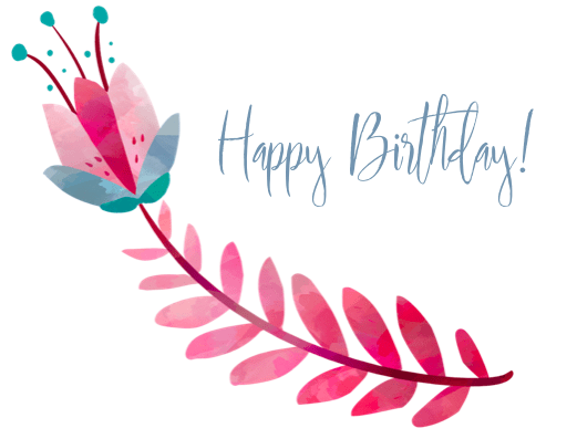 Free Printable Happy Birthday Cards - FLower