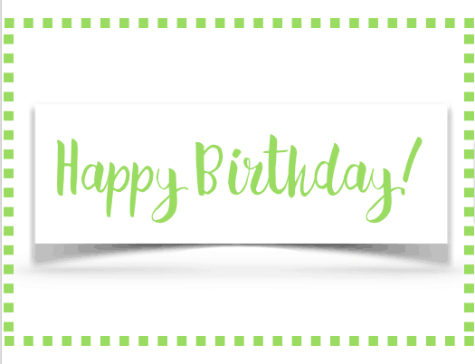 Free Printable Happy Birthday Cards - Green Squares