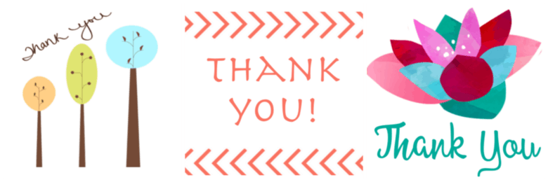 free thank you card printable