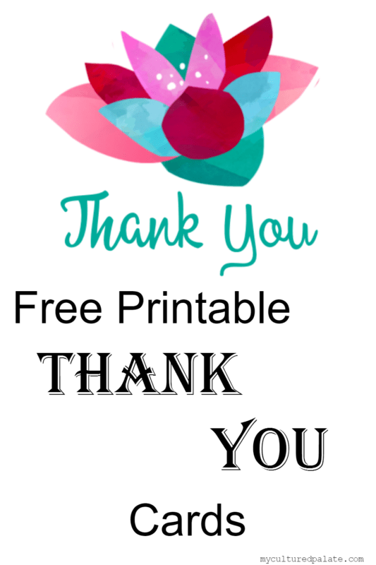 free thank you card printable