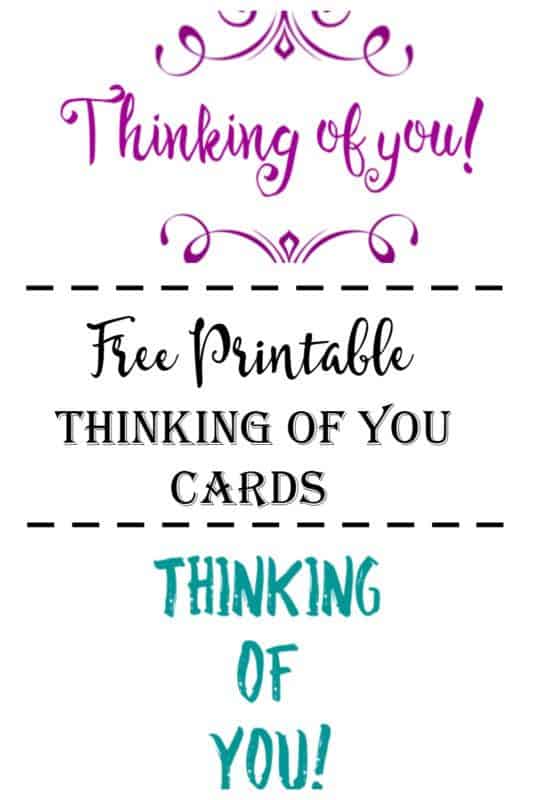 Free Printable thinking of you cards