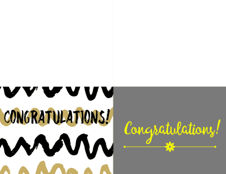 Congratulations Card Page