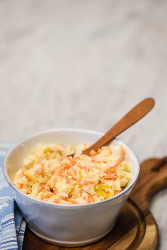 Creamy Coleslaw Recipe - Easy Coleslaw Recipe shown in a bowl