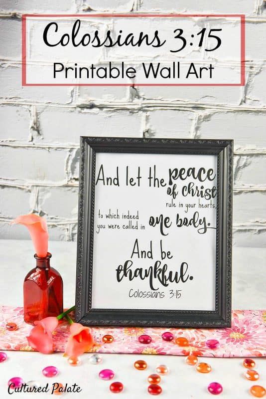 Printable Wall Art - Colossians 3:15 