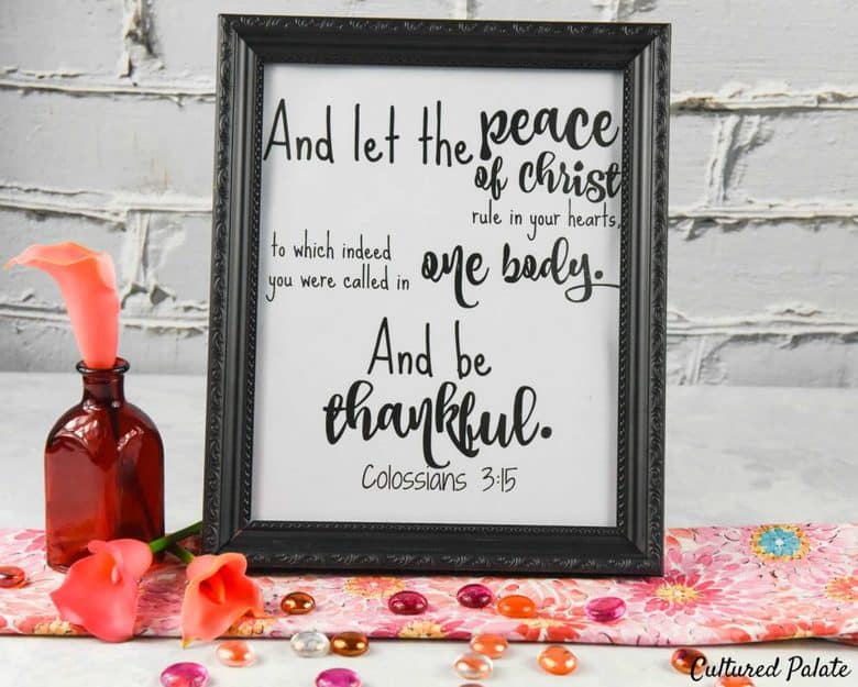 Printable Wall Art - Colossians 3:15 