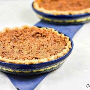 Easy Pie Crust Recipe shown with pecan pie