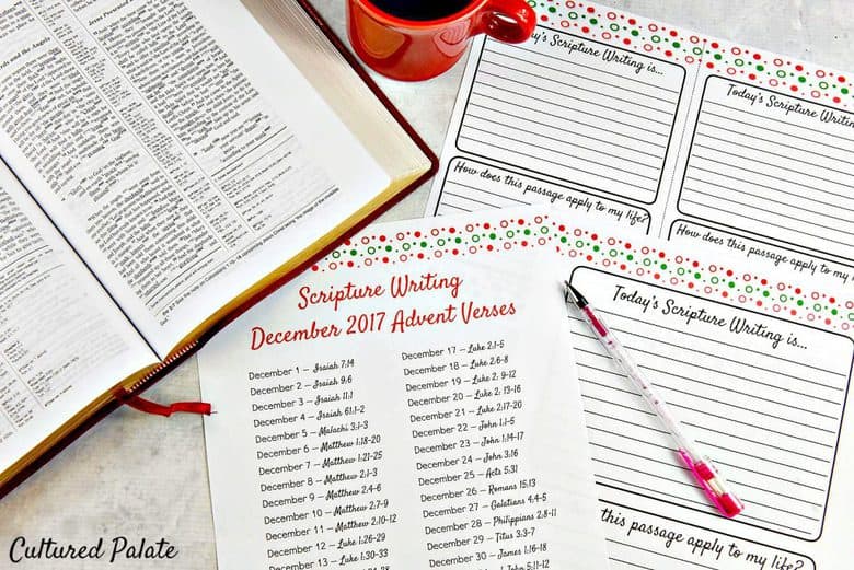 Scripture Writing Advent Verses