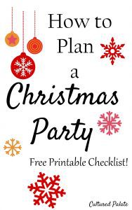 How to Have a Christmas Party with Free Printable Checklist - Cultured