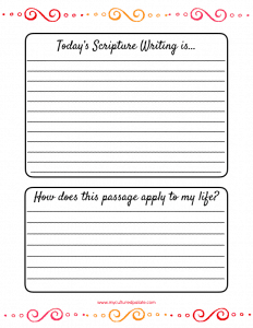 Scripture Writing for January - Perseverance - Cultured Palate