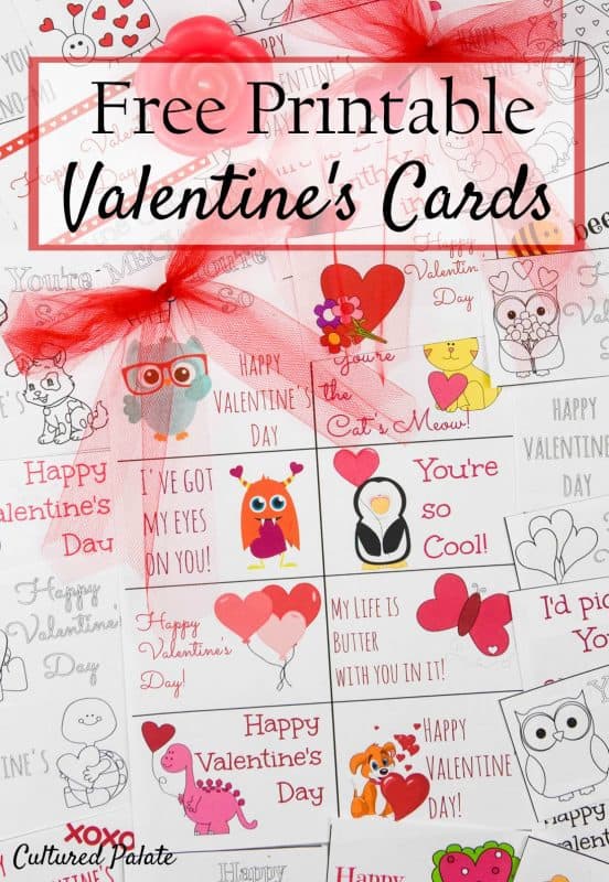 printable valentines cards 