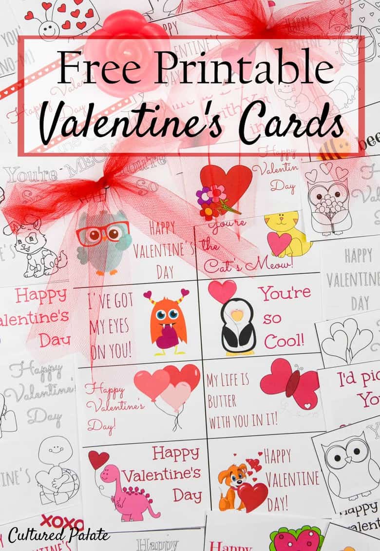 Printable Valentine's Cards - Cultured Palate