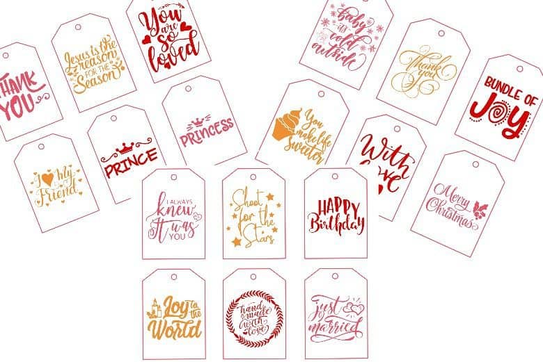 All Occasion Printable Gift Tags Cultured Palate