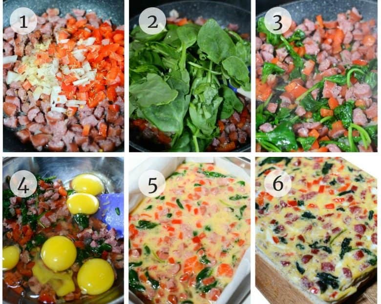 photo tutorial showing the steps to make Breakfast For Dinner Sliders Recipe steps 1 - 6