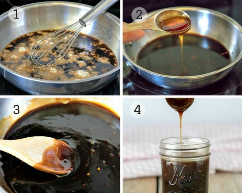 Photo tutorial of the steps to make Homemade Teriyaki Sauce