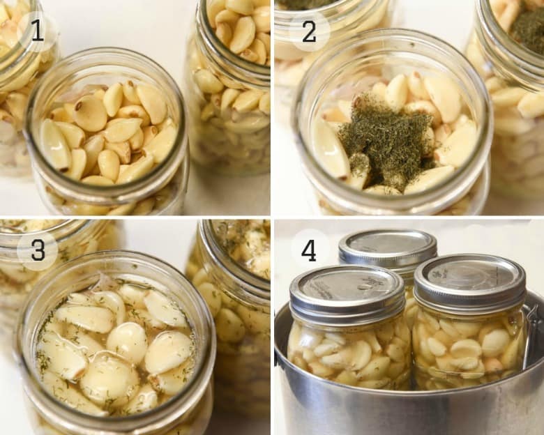 Step by step process to make pickled garlic recipe.