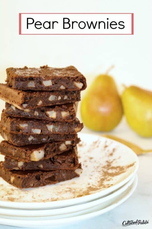 Pear Brownies - Cultured Palate