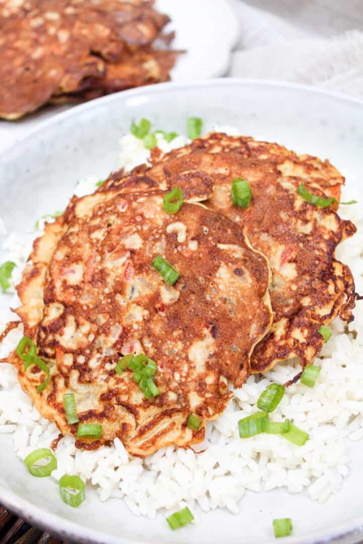 Easy Vegetable Egg Foo Young Recipe with Gravy