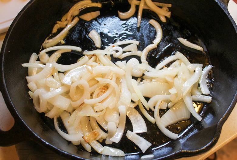 onions cooked in skillet