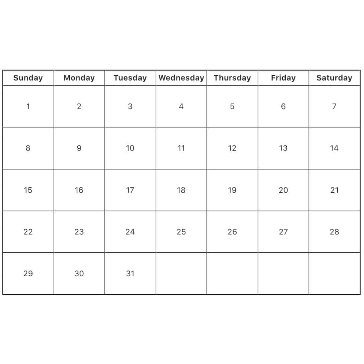 january 2023 printable calendar
